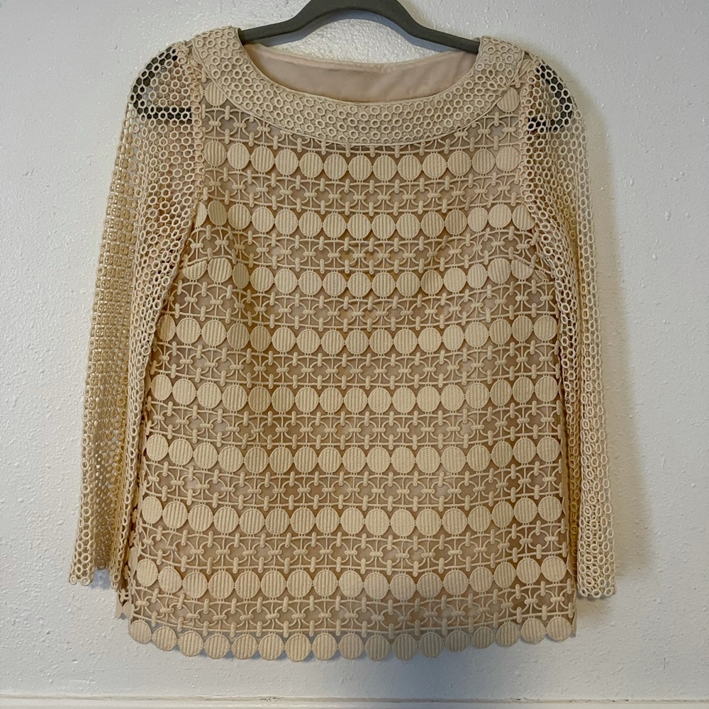 Tory Burch Ivory Top, Size 2